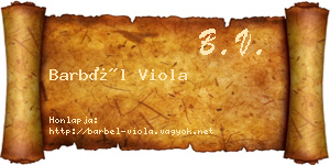Barbél Viola névjegykártya