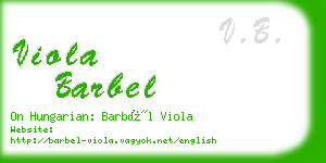 viola barbel business card